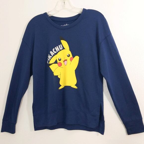 Pokemon Pikachu split side tunic top long sleeve M - Picture 1 of 5